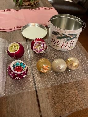 Very old vintage and 2000s not perfect Christmas ornaments- various sizes